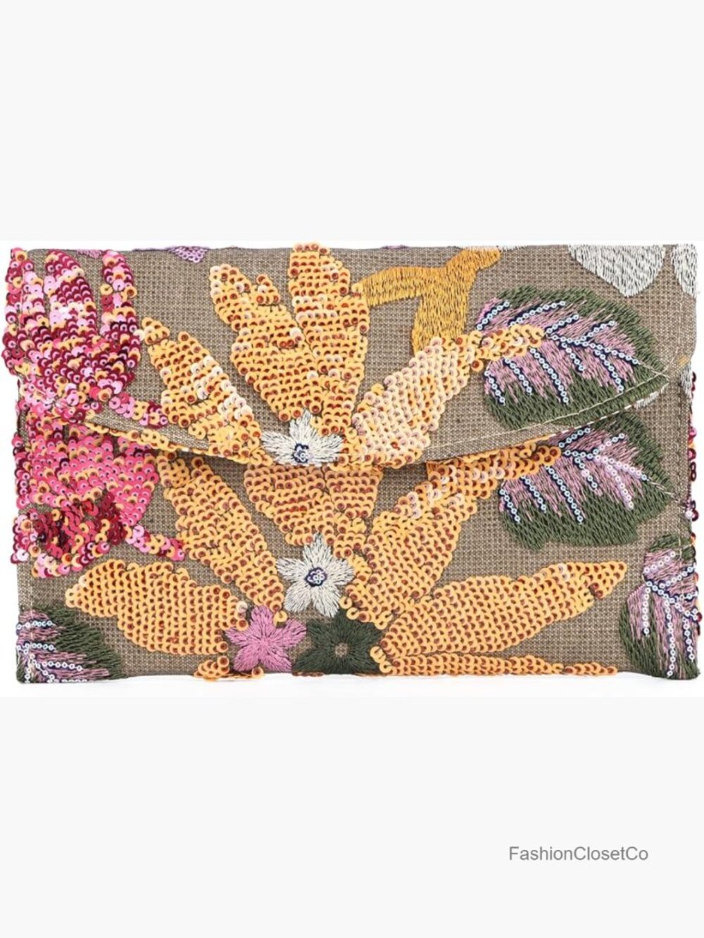 Beaded Clutch Purse for Women Blue Floral Evening Handbags Small Summer